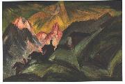 Ernst Ludwig Kirchner Stafelalp at moon light oil on canvas